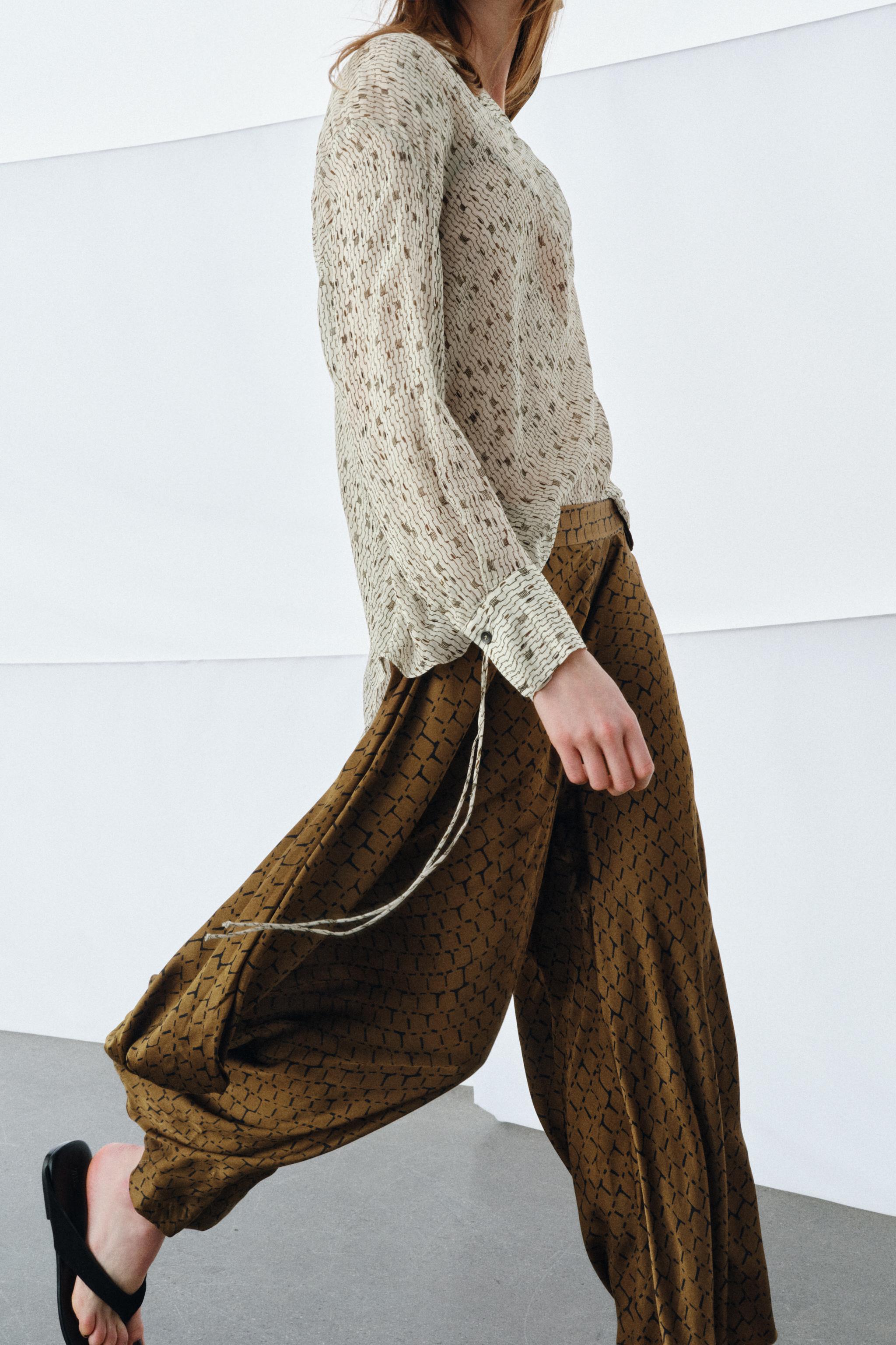 ZW COLLECTION PRINTED FLOWY SHIRT